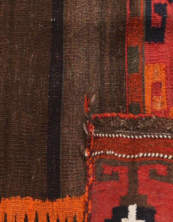 Detail image of 4' 6 x 4' 9  Hand Knotted Kilim Fars Persian Wool Square Rug