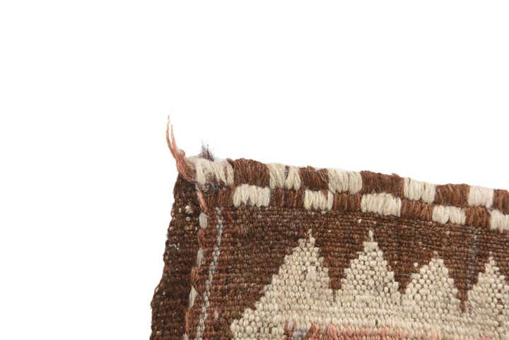 3' 9 x 4' Hand Woven Kilim Fars Wool Square Rug