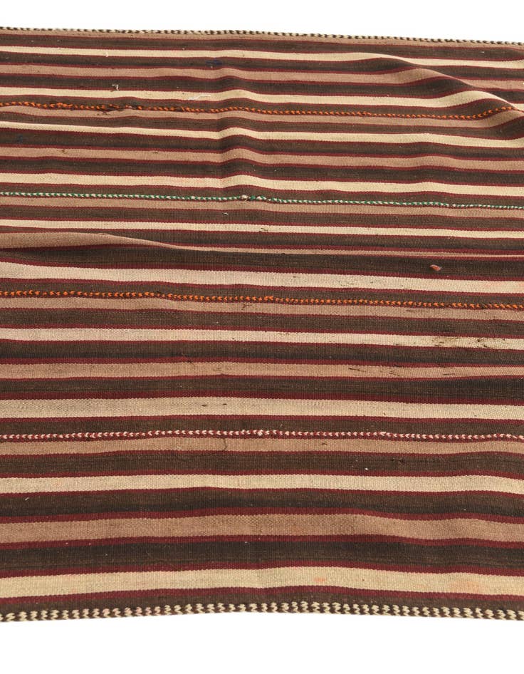 Detail image of 4' 1 x 4' 3  Hand Woven Kilim Fars Wool Square Rug