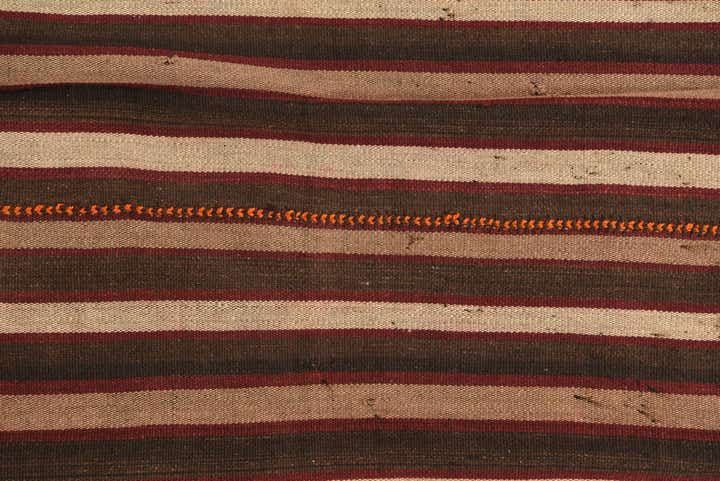 4' 1 x 4' 3 Hand Woven Kilim Fars Wool Square Rug