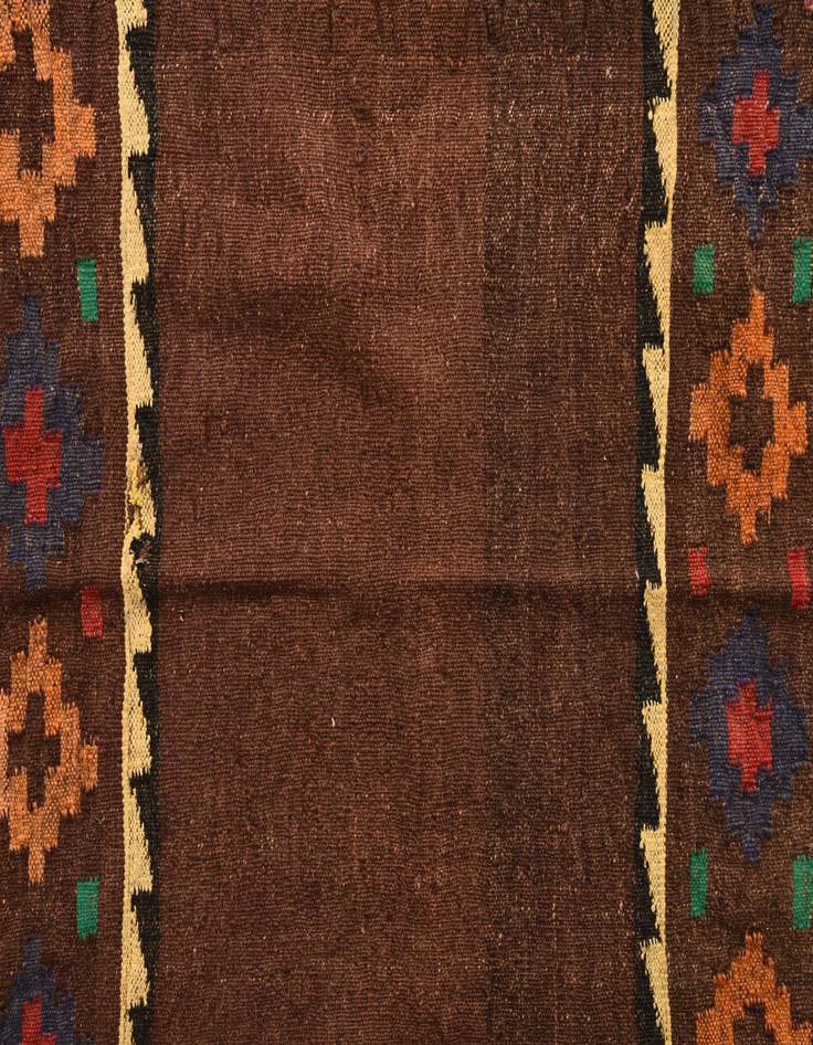 Detail image of 3' 8 x 4'  Hand Woven Kilim Fars Wool Square Rug