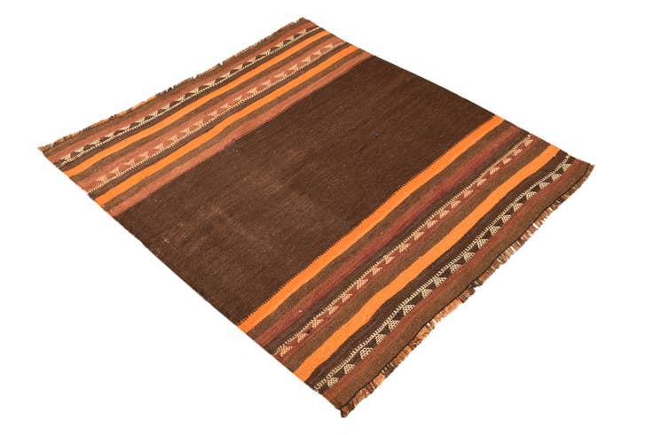 Detail image of 95cm x 110cm Hand Woven Kilim Fars Wool Square Rug