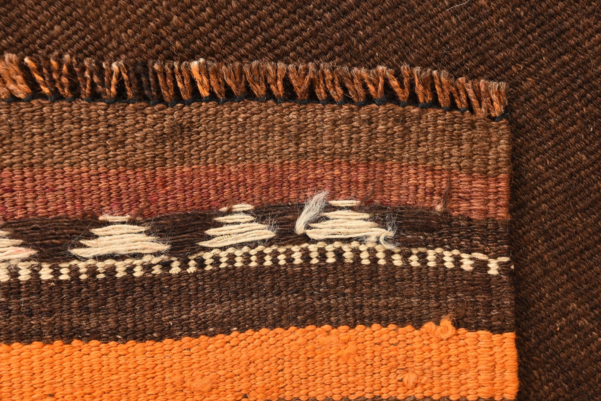 95cm x 110cm Tejido a mano Kilim Fars Alfombra Lana Cuadrado