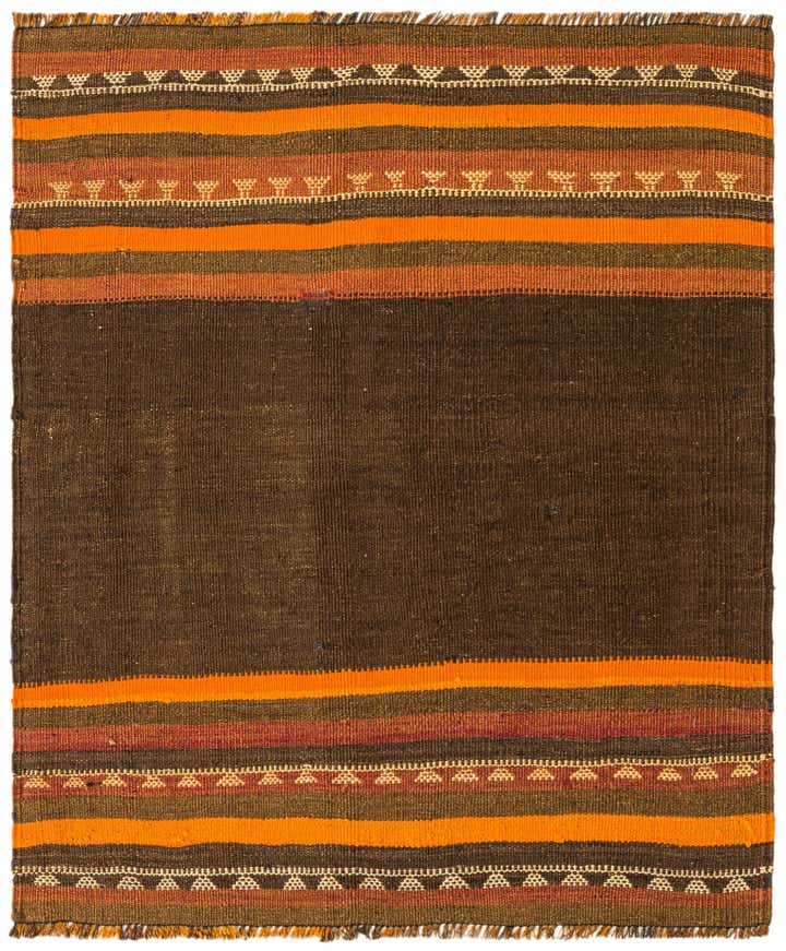 95cm x 110cm Hand Woven Kilim Fars Wool Square Rug