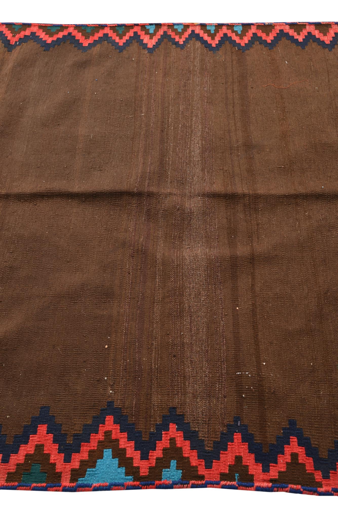 4' 7 x 5' Hand Woven Kilim Fars Wool Square Rug