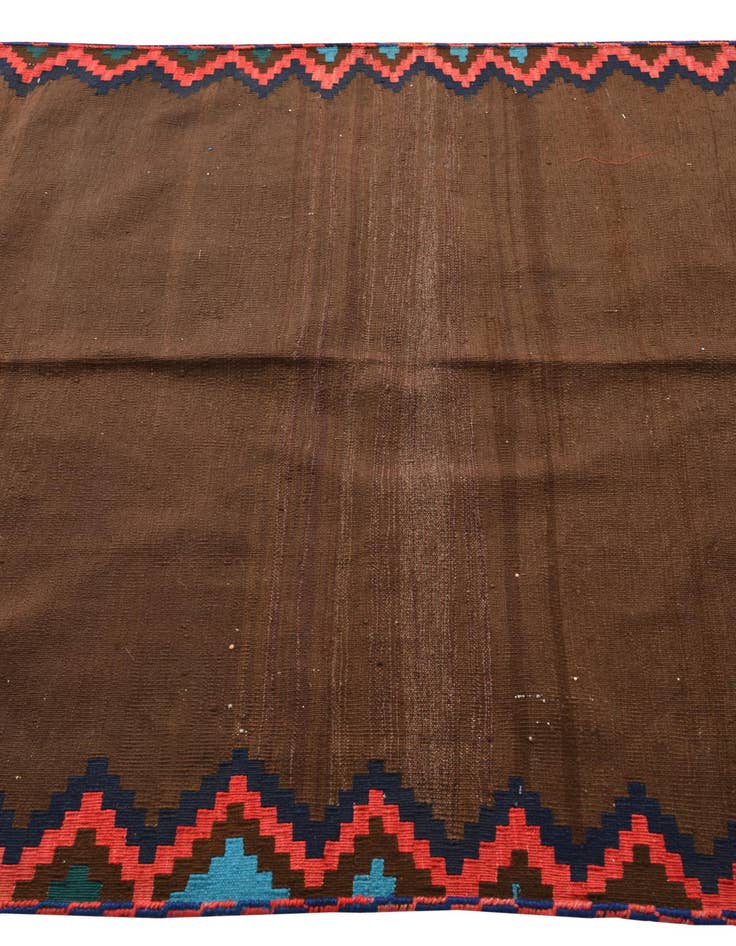 Detail image of 4' 7 x 5'  Hand Woven Kilim Fars Wool Square Rug