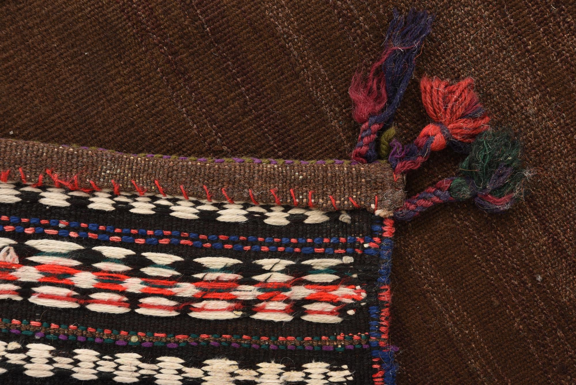 4' 7 x 5' Hand Woven Kilim Fars Wool Square Rug