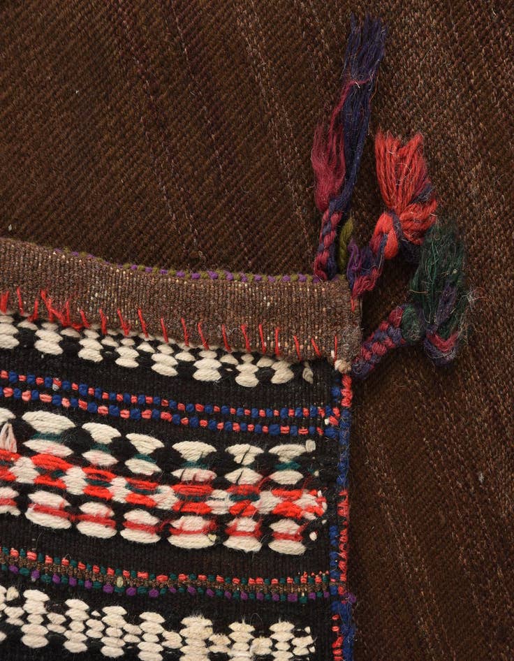 Detail image of 4' 7 x 5'  Hand Woven Kilim Fars Wool Square Rug