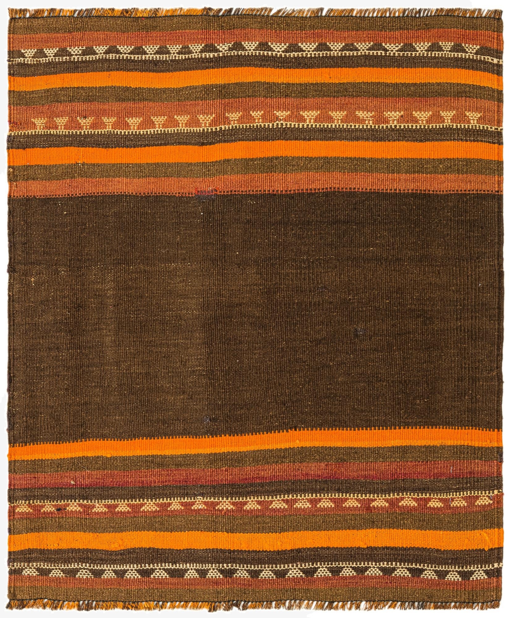 3' 1 x 3' 7  Hand Woven Kilim Fars Wool Square Rug