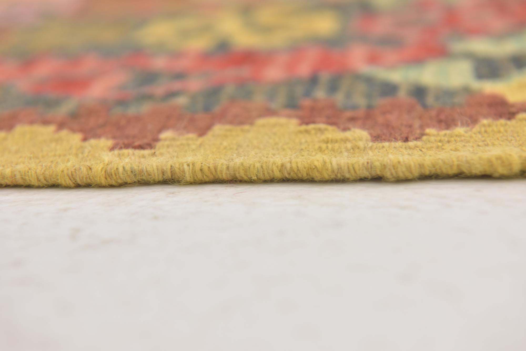 3' 2 x 3' 9 Hand Woven Kilim Maymana Wool Square Rug