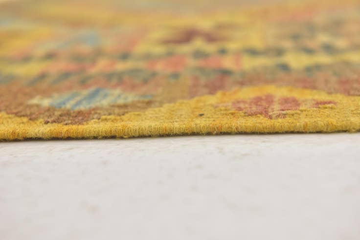 Detail image of 3' 3 x 3' 3 Hand Woven Kilim Maymana Wool Square Rug