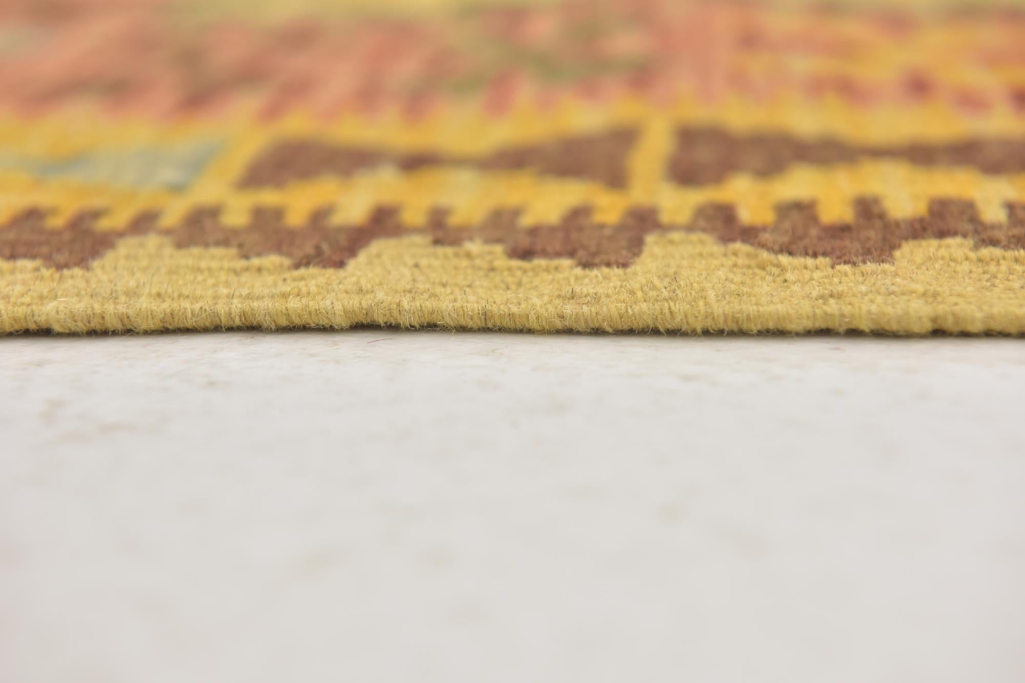 95cm x 115cm Hand Woven Kilim Maymana Wool Square Rug