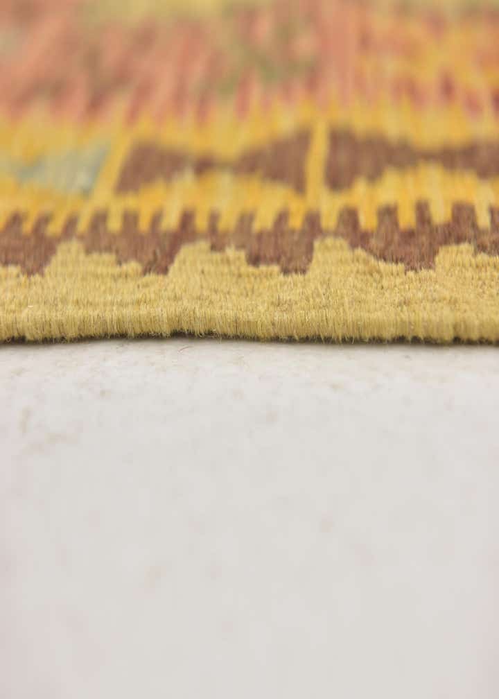 3' 2 x 3' 9 Hand Woven Kilim Maymana Wool Square Rug