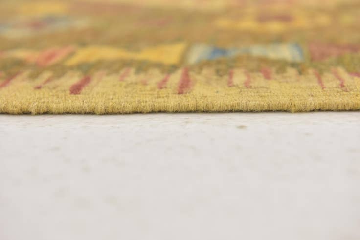 Detail image of 3' x 3' 10 Hand Woven Kilim Maymana Wool Square Rug