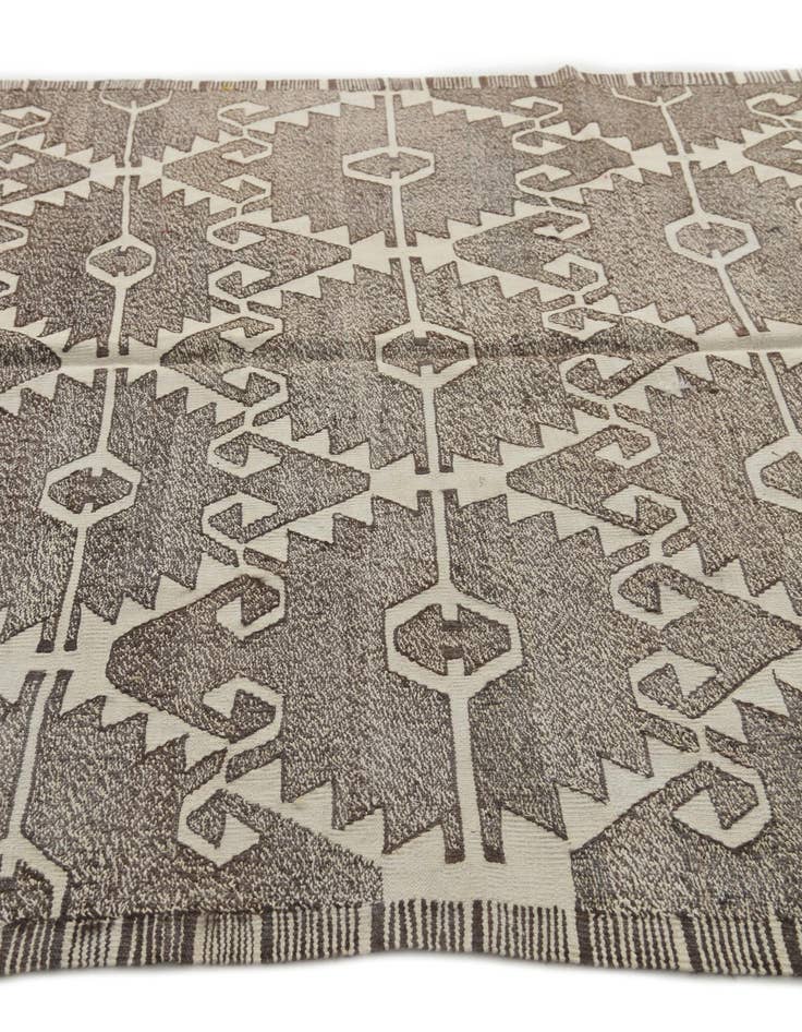 Detail image of 6' 2 x 7' 3  Hand Woven Kilim Modern Wool Square Rug