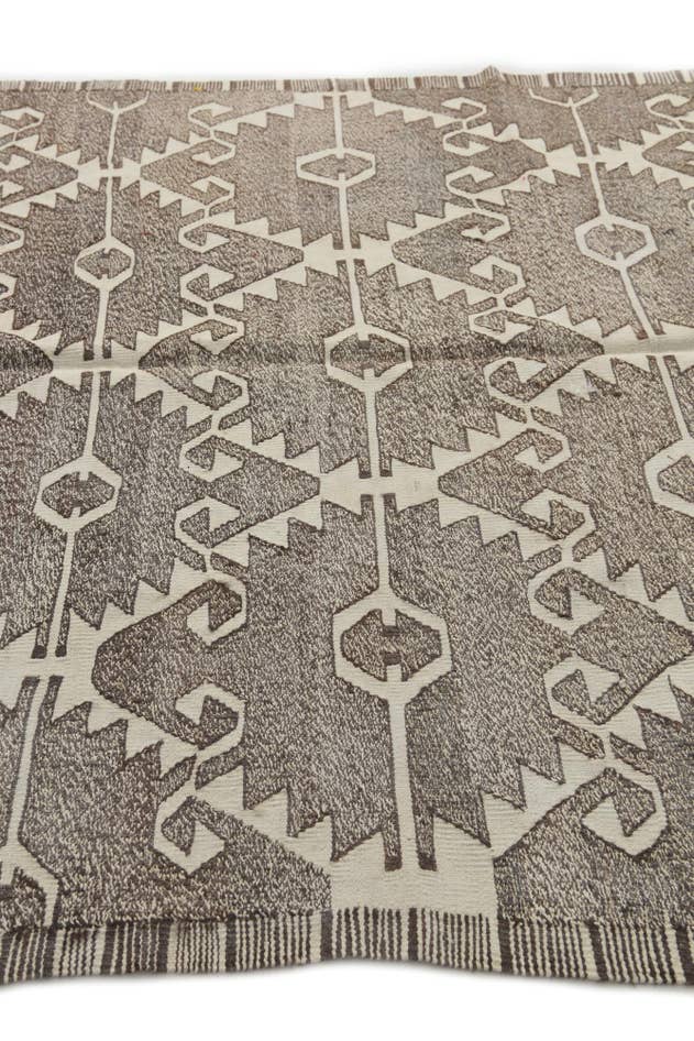 Detail image of 6' 2 x 7' 3 Hand Woven Kilim Modern Wool Square Rug