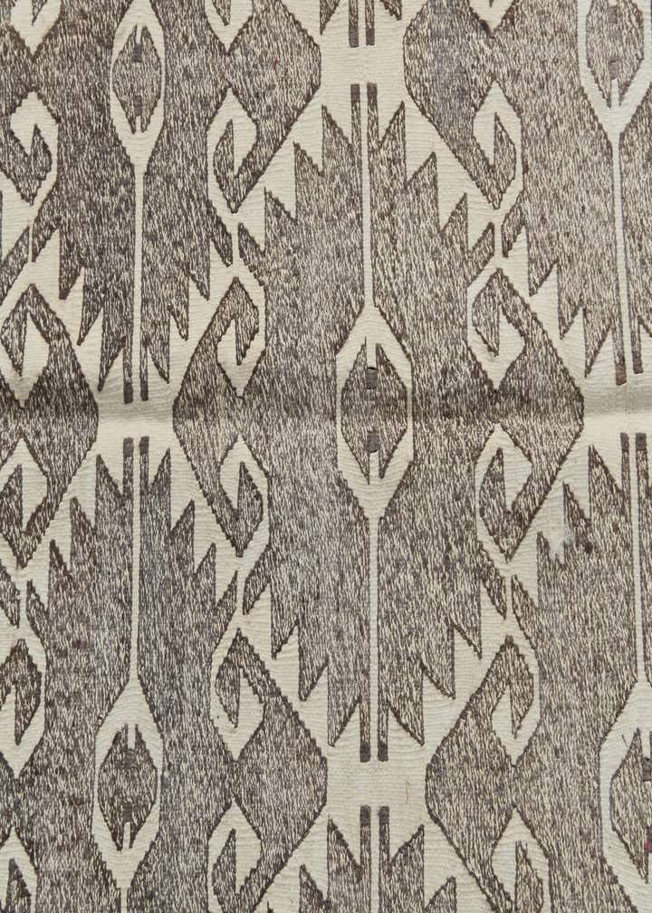 6' 2 x 7' 3 Hand Woven Kilim Modern Wool Square Rug