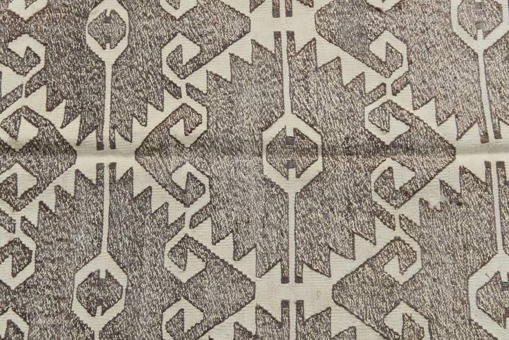 Detail image of 6' 2 x 7' 3 Hand Woven Kilim Modern Wool Square Rug