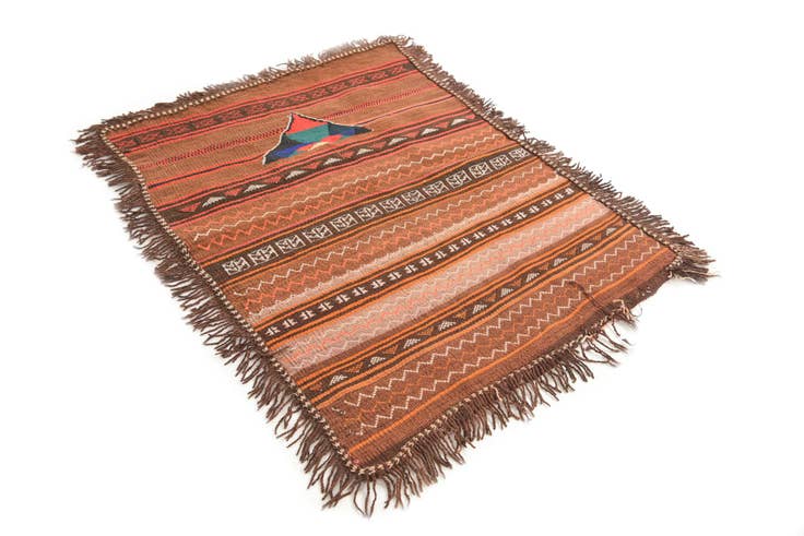 Detail image of 90cm x 110cm Tejido a mano Kilim Modern Alfombra Lana Cuadrado