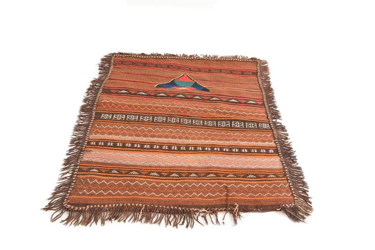 Detail image of 90cm x 110cm Tejido a mano Kilim Modern Alfombra Lana Cuadrado