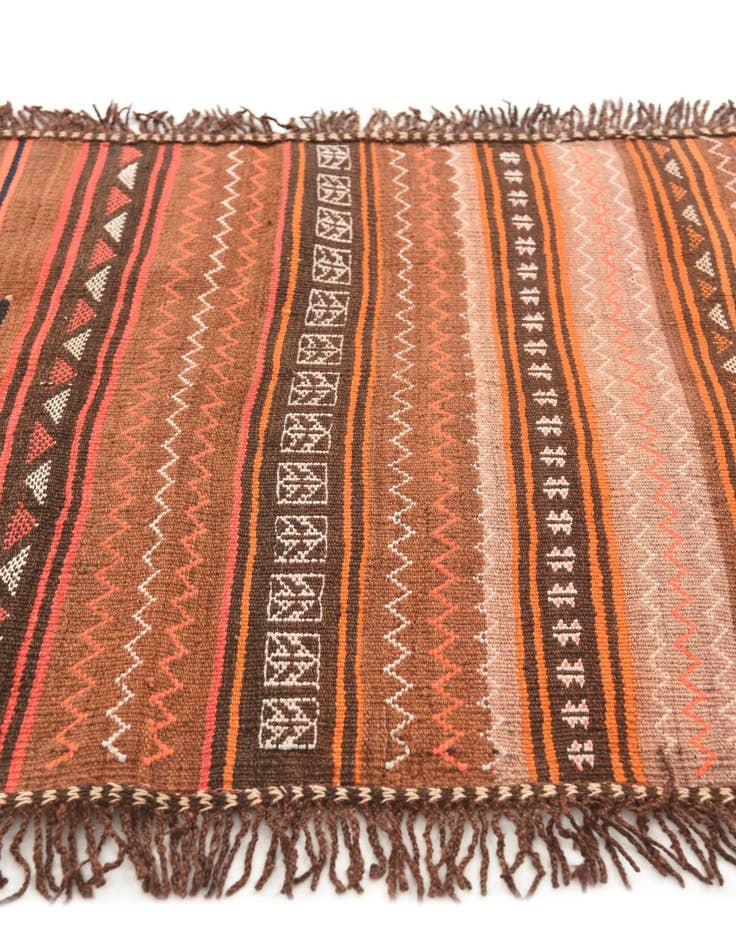 Detail image of 3' x 3' 8  Hand Woven Kilim Modern Wool Square Rug
