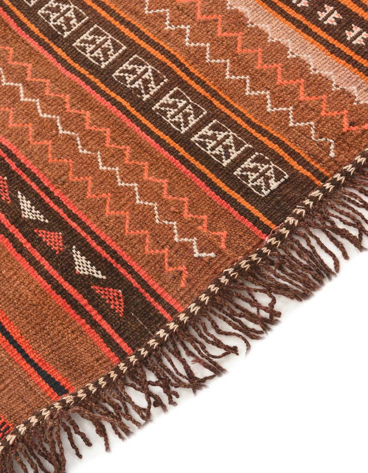 Detail image of 3' x 3' 8  Hand Woven Kilim Modern Wool Square Rug