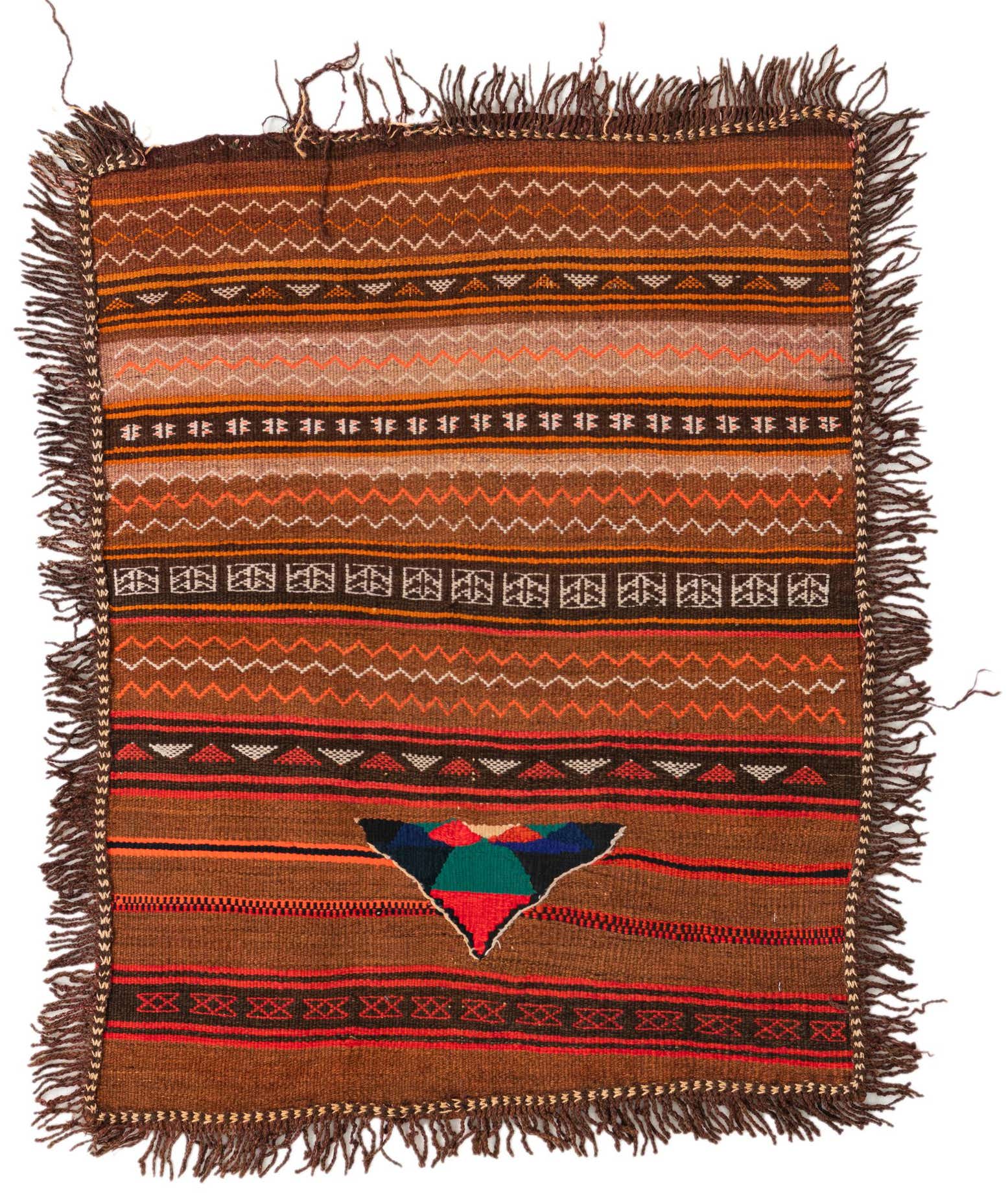 90cm x 110cm Tejido a mano Kilim Modern Alfombra Lana Cuadrado