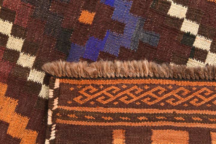 4' 1 x 4' 2 Hand Woven Kilim Modern Wool Square Rug