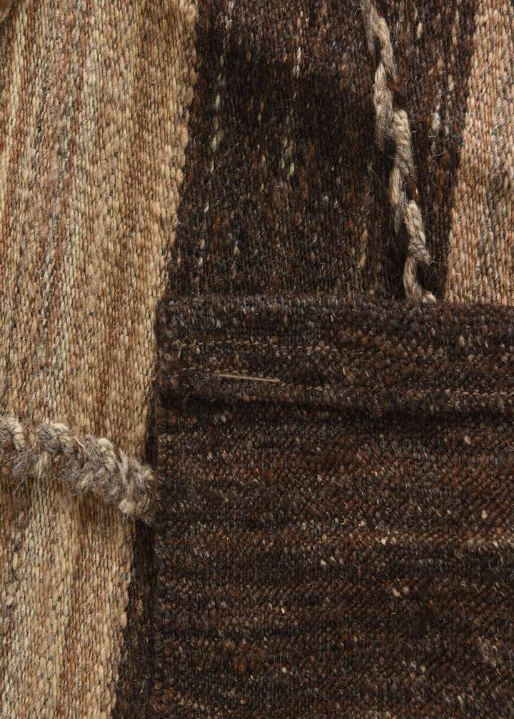 12' 9 x 13' 5 Hand Woven Kilim Modern Wool Square Rug