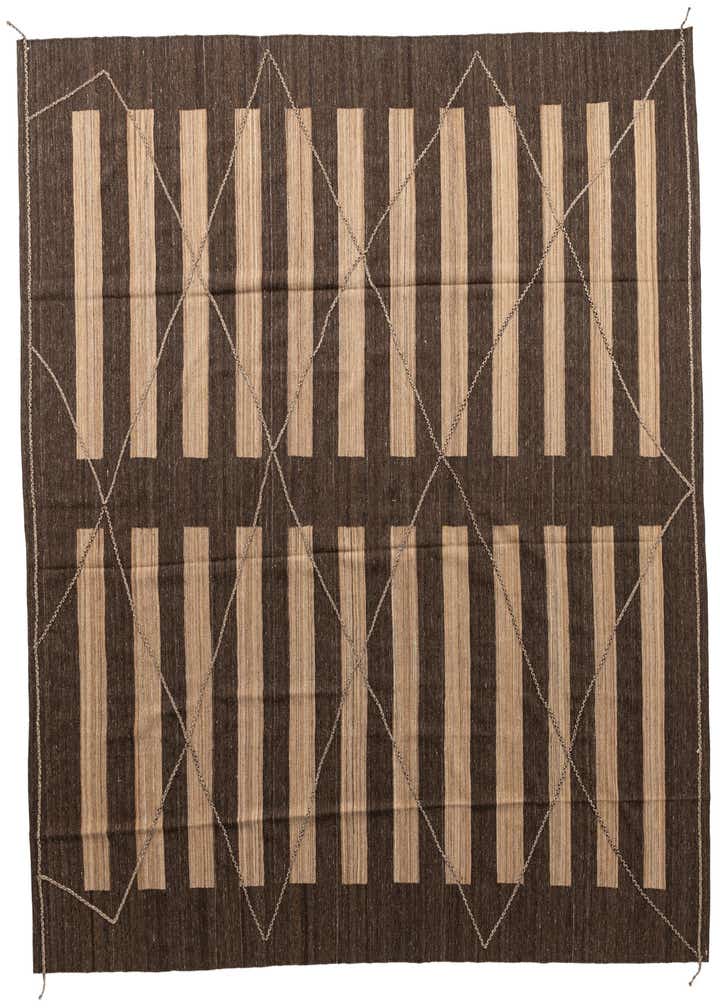 12' 9 x 13' 5 Hand Woven Kilim Modern Wool Square Rug
