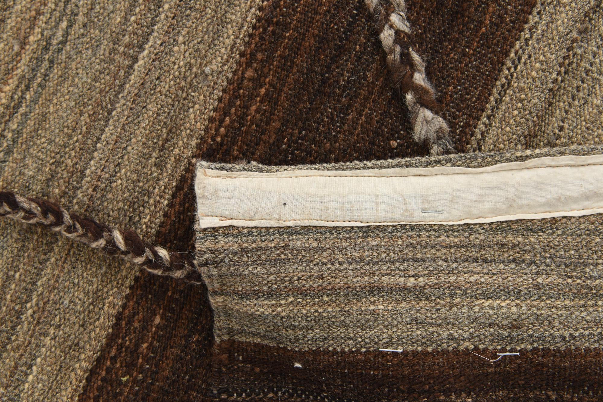 13' 1 x 13' 8 Hand Woven Kilim Modern Wool Square Rug