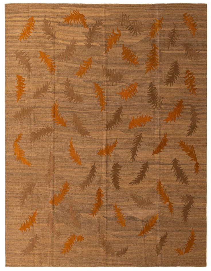 Detail image of 10' 2 x 10' 3 Hand Woven Kilim Modern Square Rug