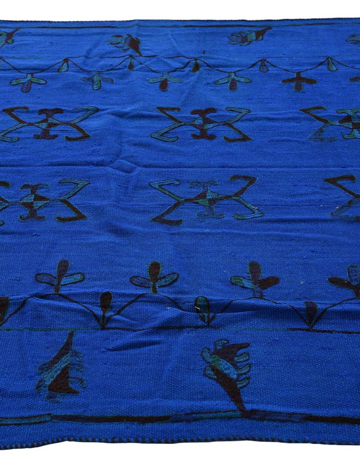 Detail image of 5' 3 x 6' 8  Hand Woven Kilim Suzani Wool Square Rug