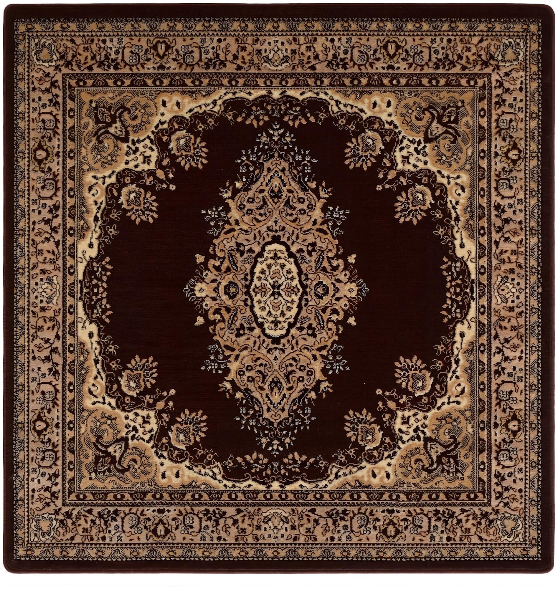 5' 3 x 5' 3 Mashad Design Square Rug