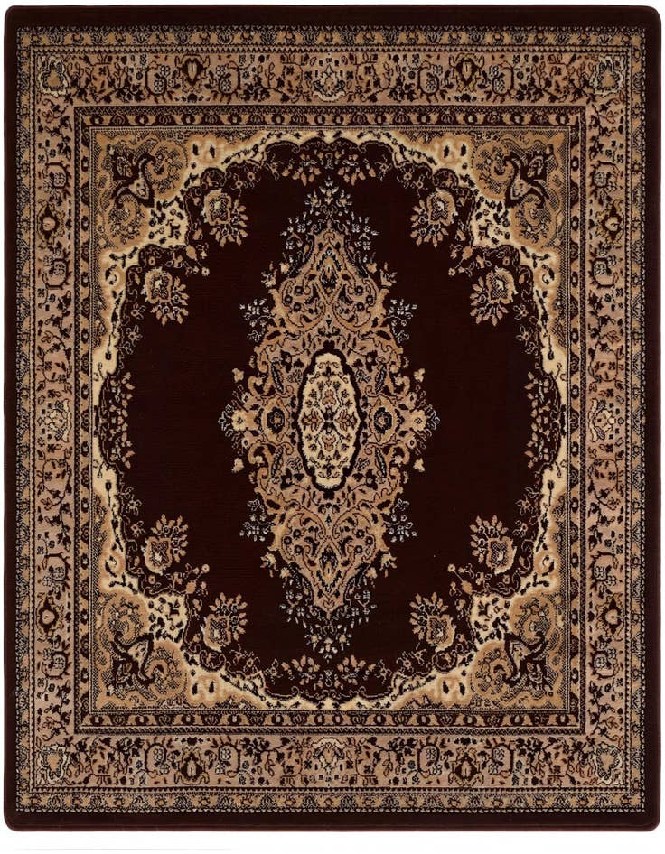 Detail image of 5' 3 x 5' 3 Mashad Design Square Rug