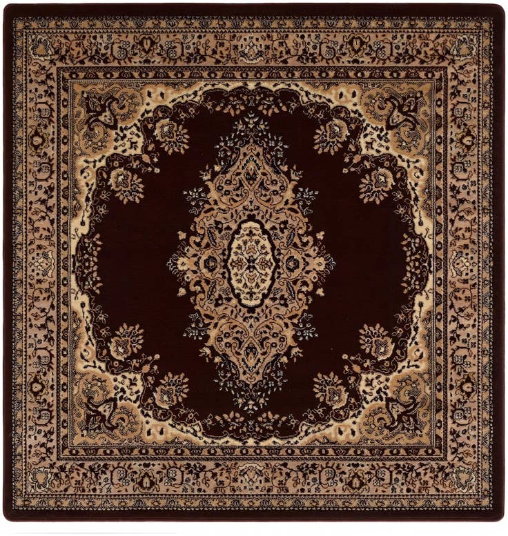 Detail image of 5' 3 x 5' 3 Mashad Design Square Rug