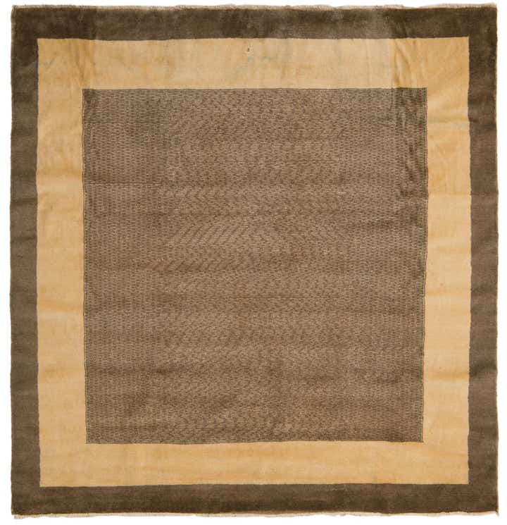 6' 4 x 6' 10 Hand Knotted Modern Ziegler Square Rug