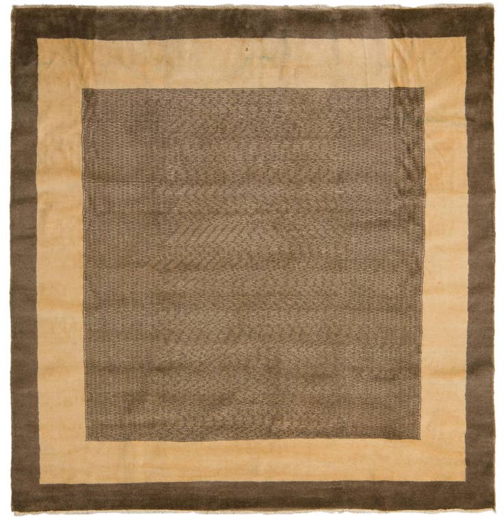 Detail image of 6' 4 x 6' 10 Hand Knotted Modern Ziegler Square Rug