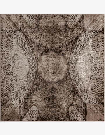 Brown Monaco Square Rug