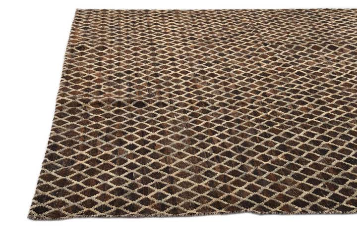 7' 10 x 8' 1 Hand Knotted Moroccan Wool Square Rug