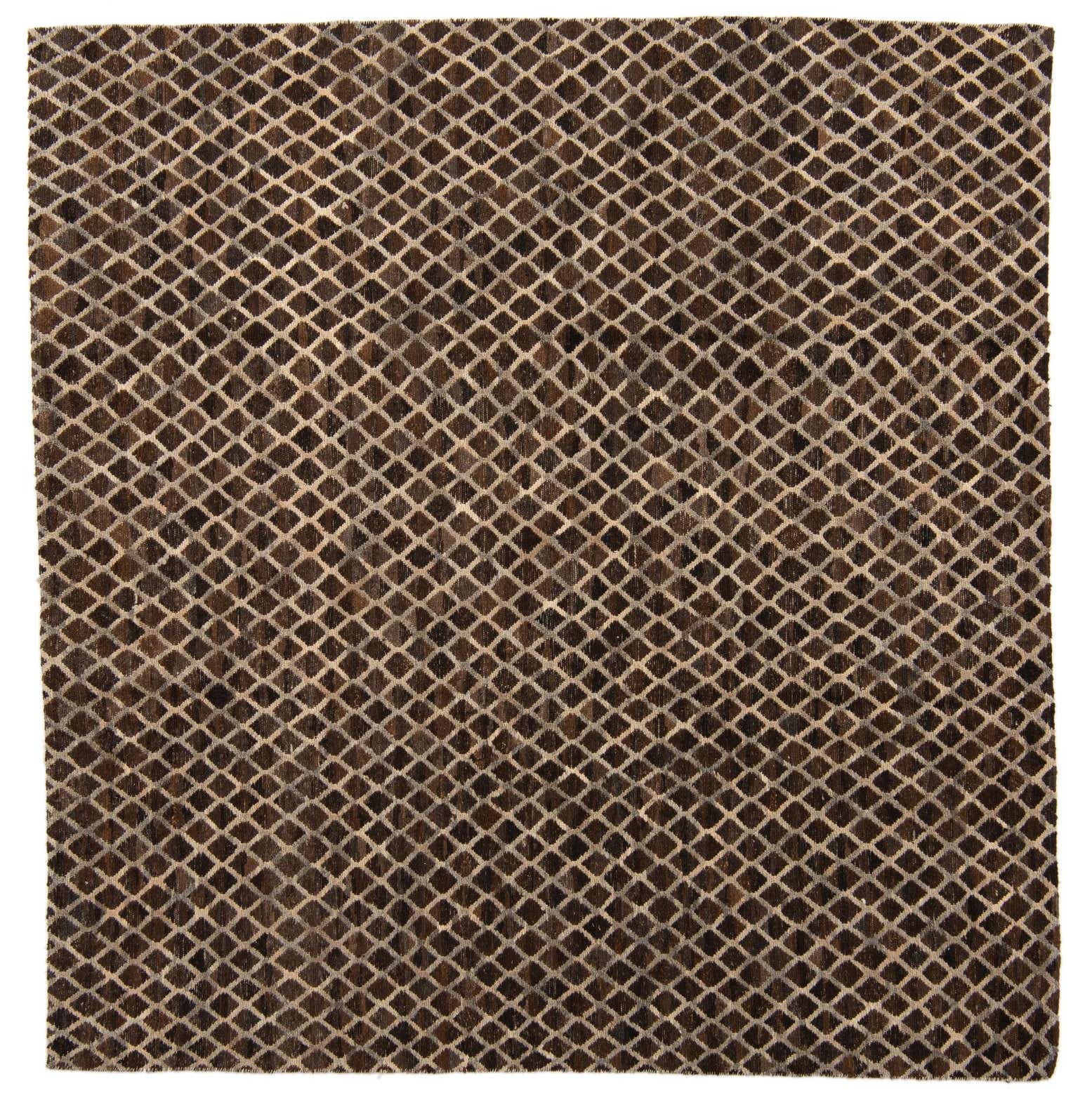 7' 10 x 8' 1 Hand Knotted Moroccan Wool Square Rug