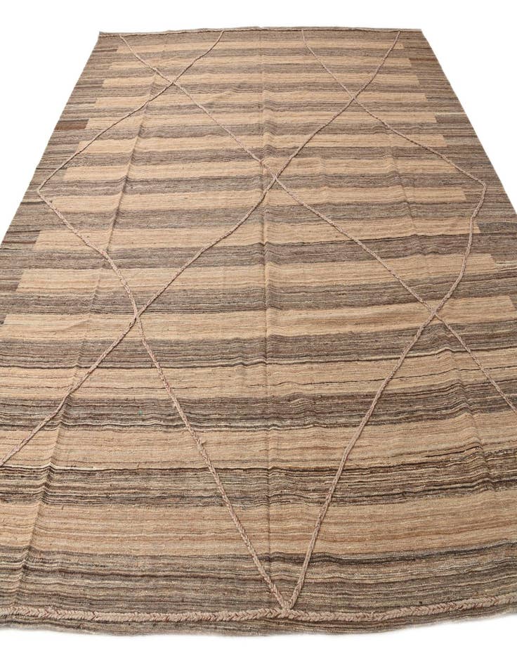 Detail image of 12' 6 x 13'  Hand Knotted Moroccan Wool Square Rug