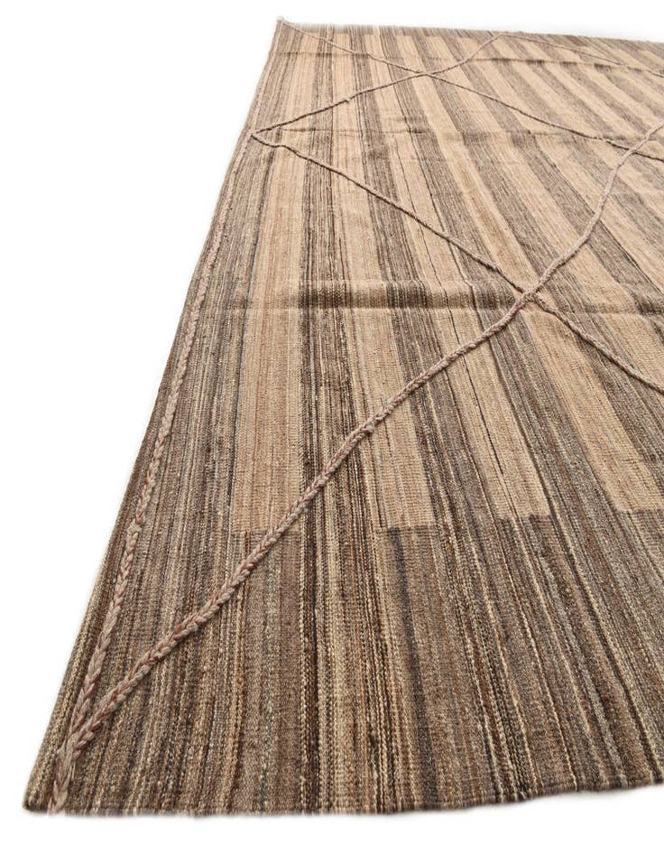 Detail image of 12' 6 x 13'  Hand Knotted Moroccan Wool Square Rug