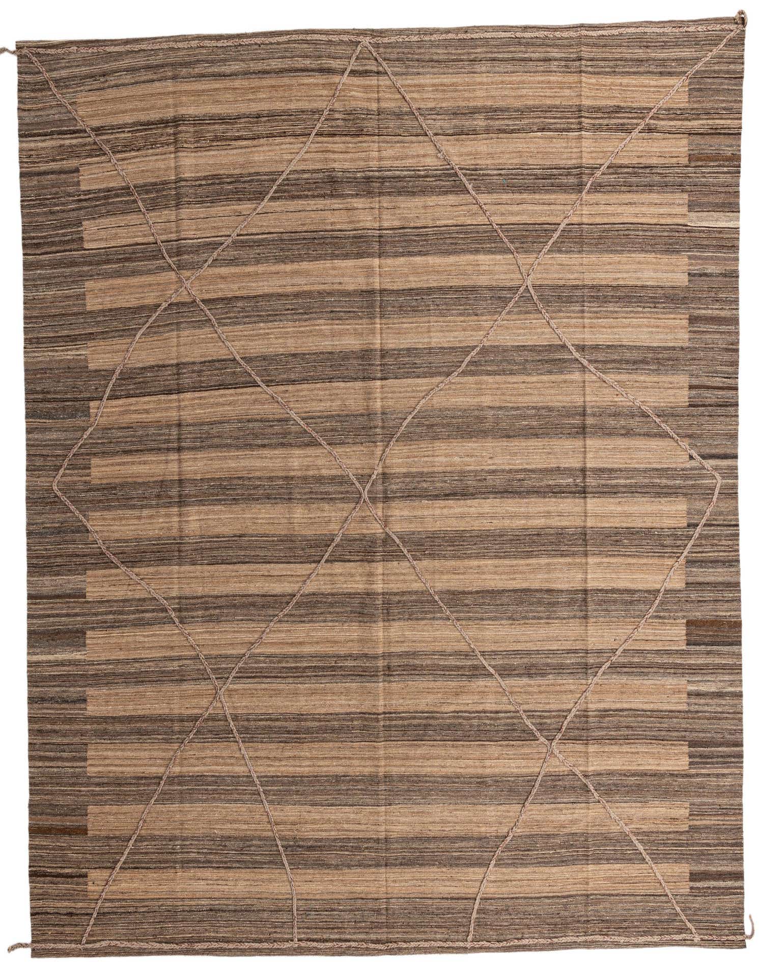 12' 6 x 13' Hand Knotted Moroccan Wool Square Rug