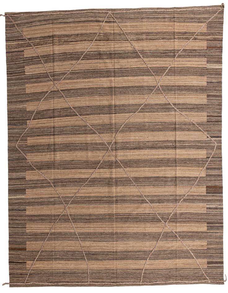 Detail image of 12' 6 x 13' Hand Knotted Moroccan Wool Square Rug