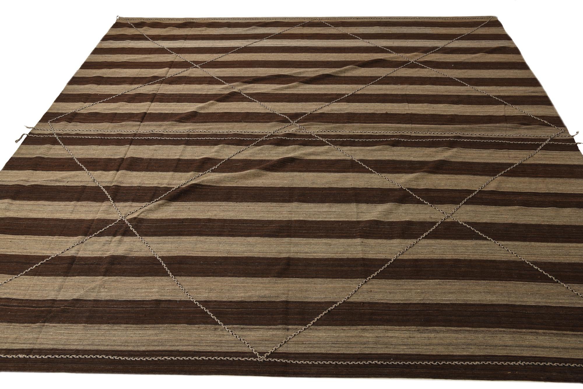 13' 3 x 13' 7 Hand Knotted Moroccan Wool Square Rug