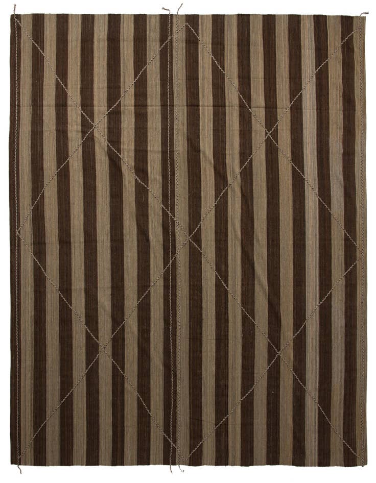 Detail image of 13' 3 x 13' 7 Hand Knotted Moroccan Wool Square Rug