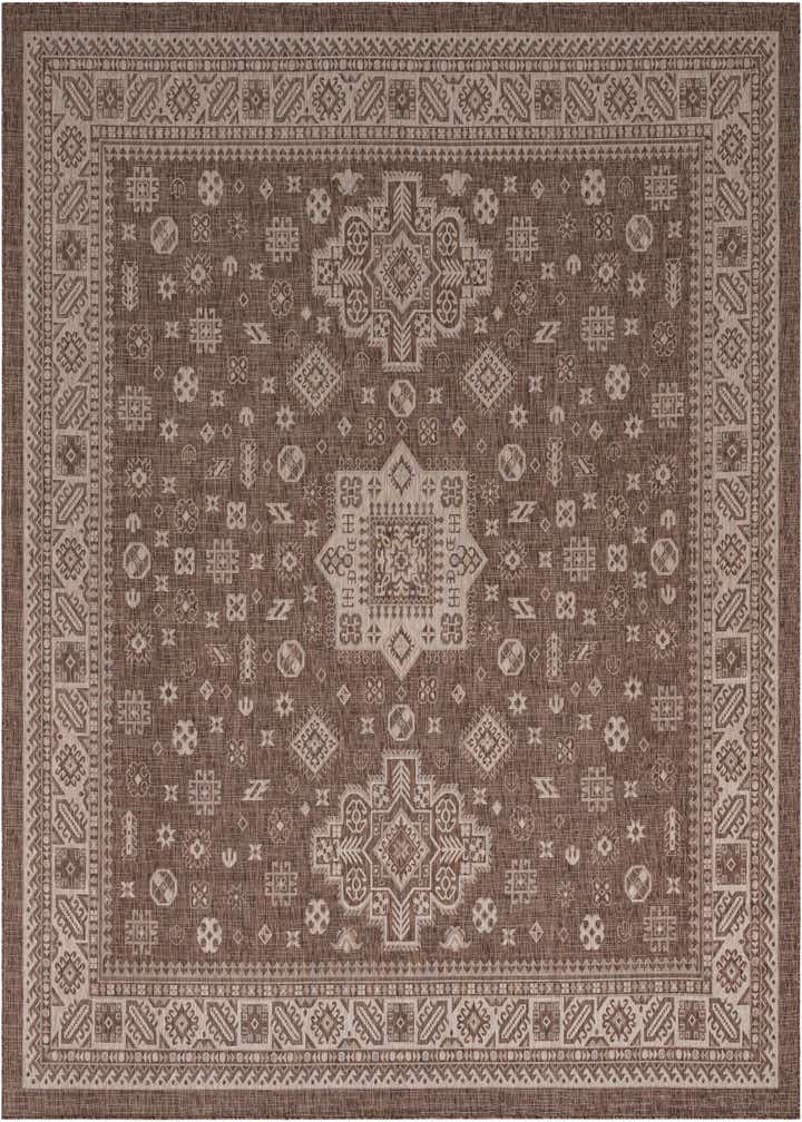 13' x 13' Easy-Clean Aztec Indoor / Outdoor Square Rug
