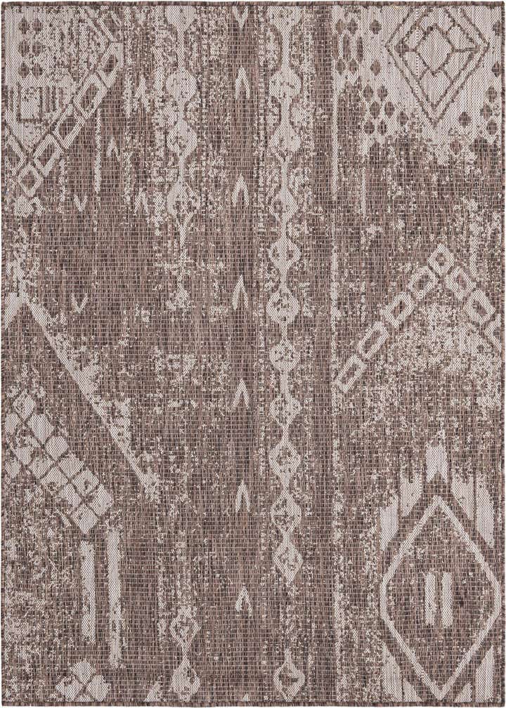 5' 3 x 5' 3 Easy-Clean Bohemian Indoor / Outdoor Square Rug