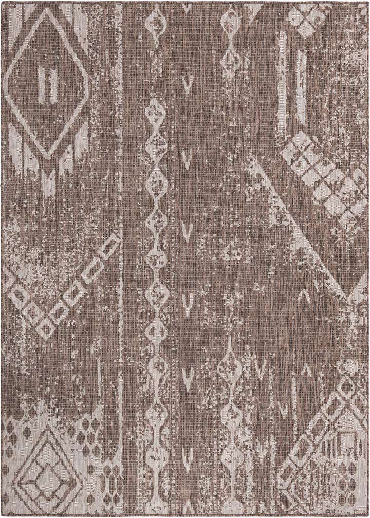 7' x 7' Easy-Clean Bohemian Indoor / Outdoor Square Rug